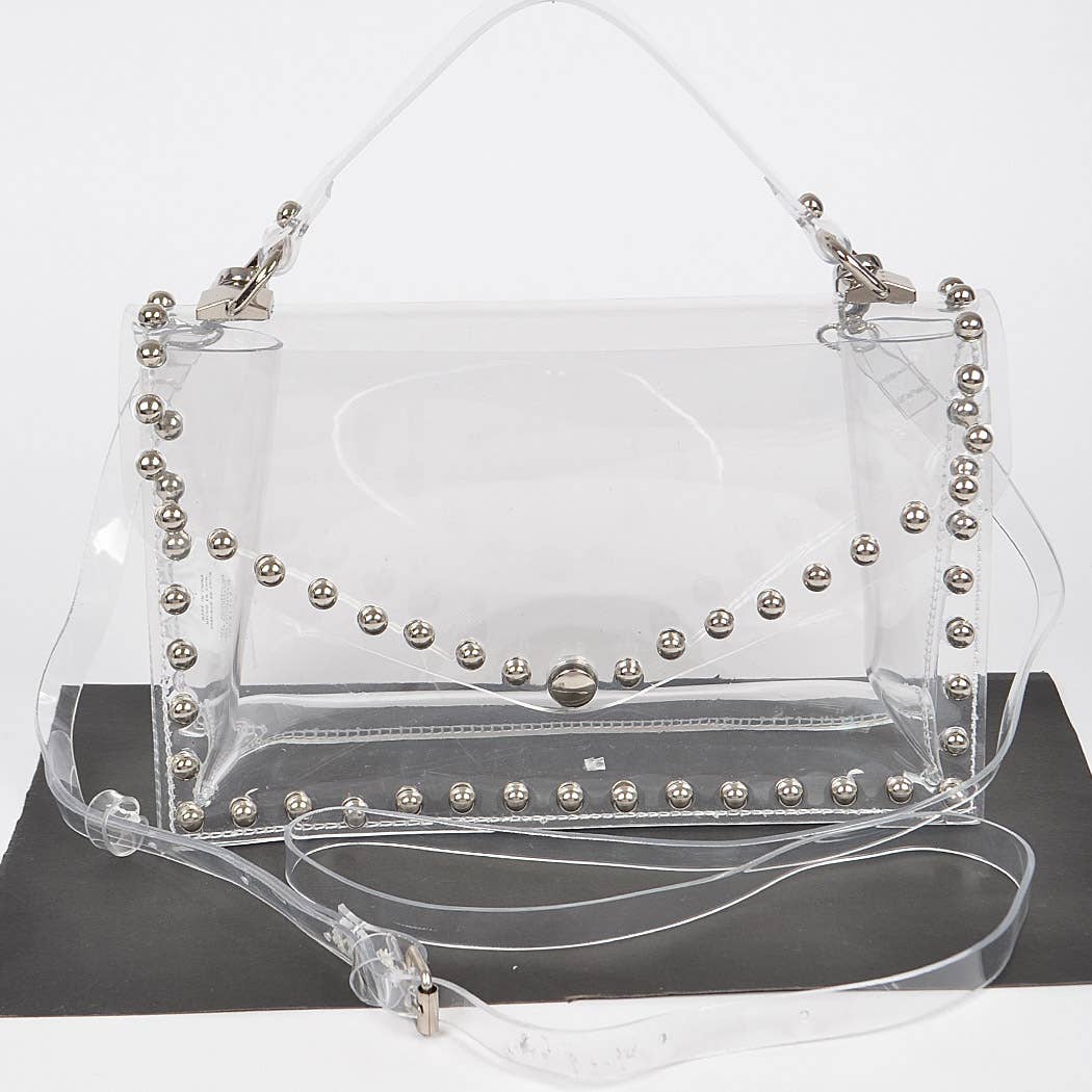 Gold Studded Clear Bag