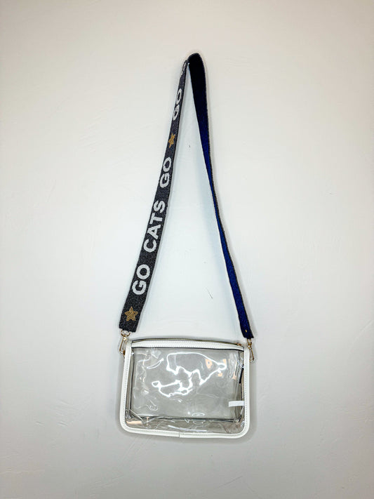 GO CATS GO Beaded purse strap