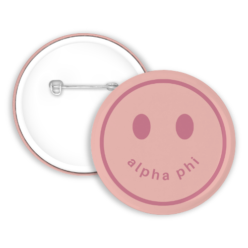 Pink Alpha Phi Smiley face
