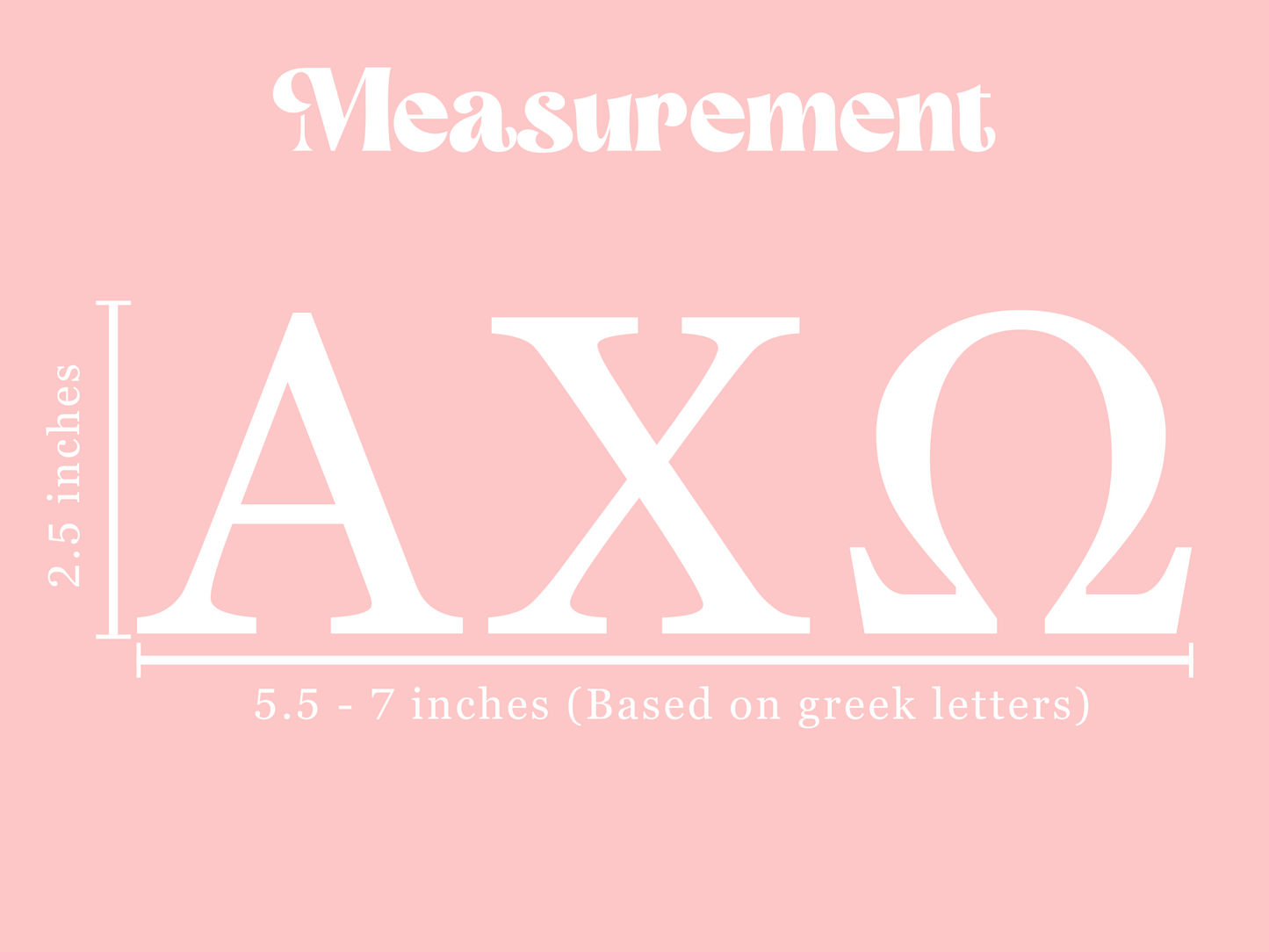 Alpha Chi Omega Greek Letter Decal