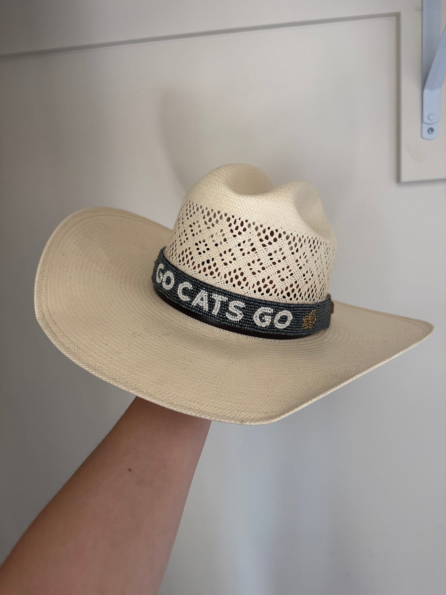GO CATS GO Beaded Hat Band