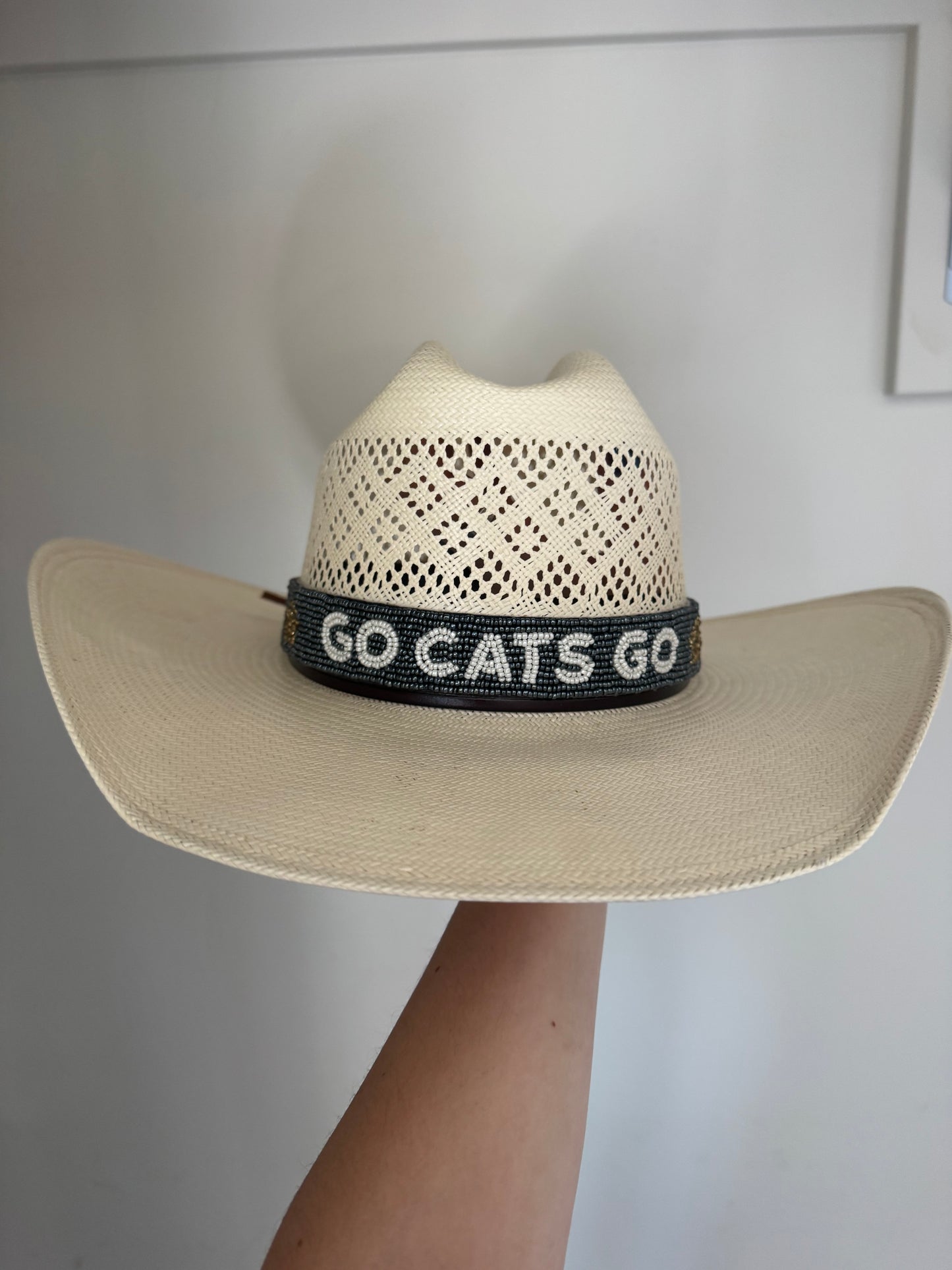 GO CATS GO Beaded Hat Band