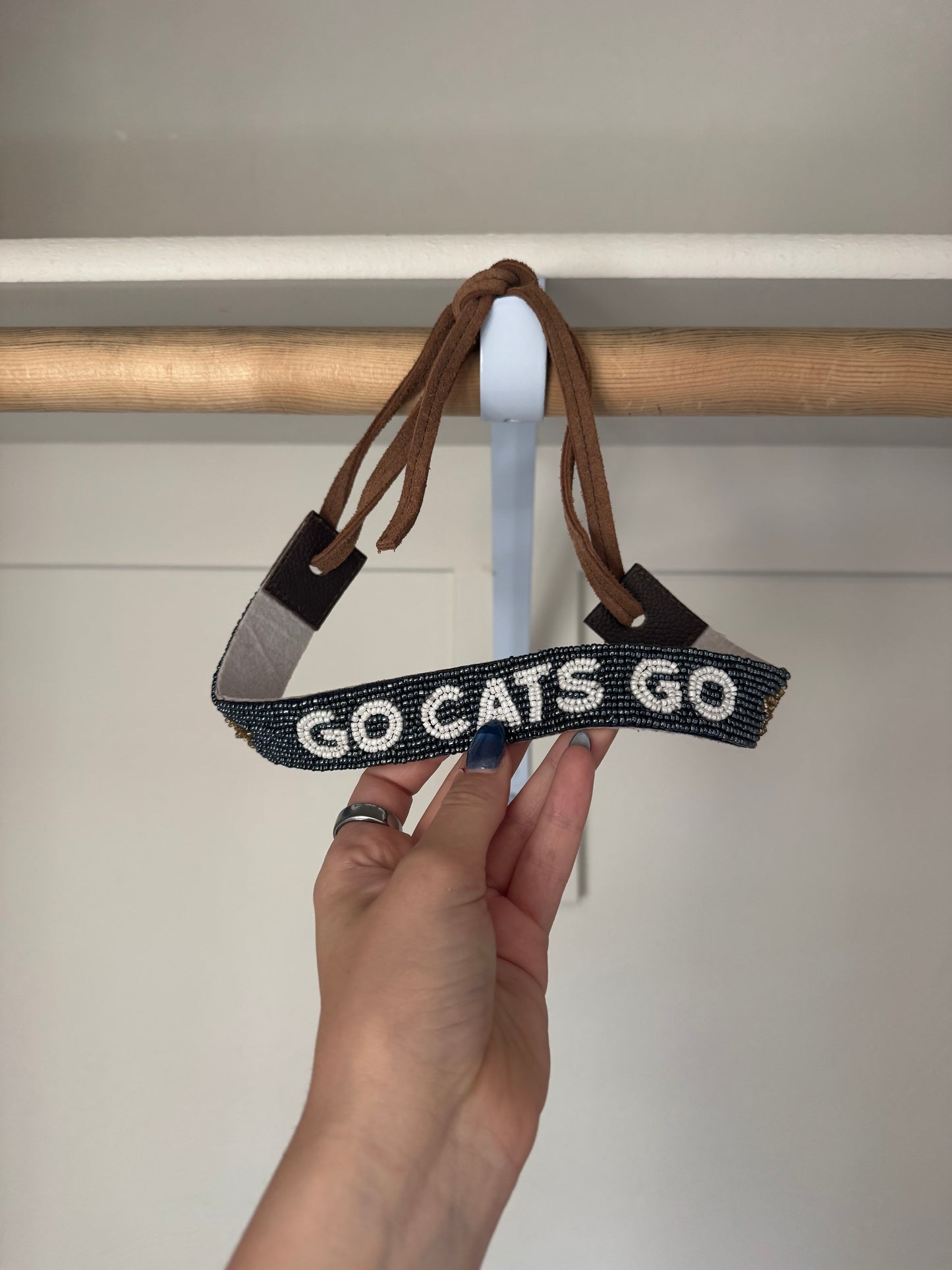 GO CATS GO Beaded Hat Band