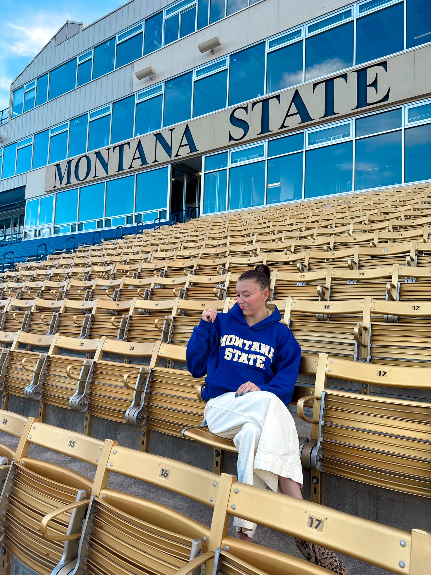 Gingham Montana State Hoodie