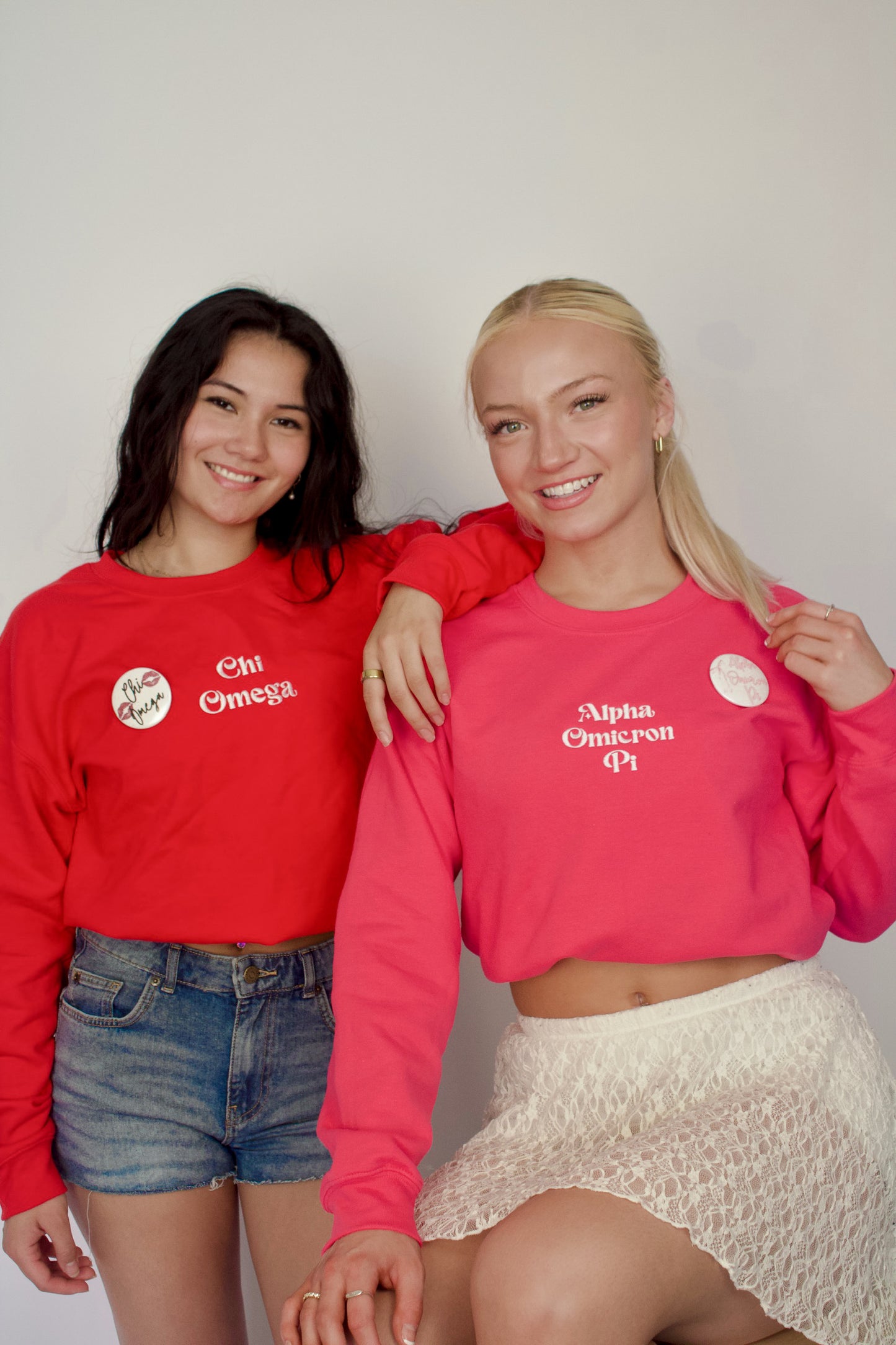 Chi O Embroidered Crewneck
